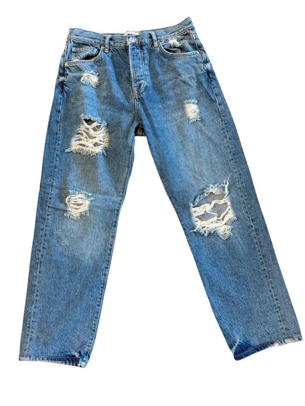 Free People We The Free Bren Distressed Boyfriend Jeans Size 28